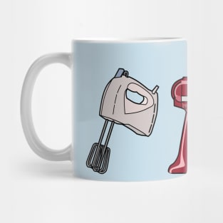 Hand mixer & stand mixer cartoon illustration Mug